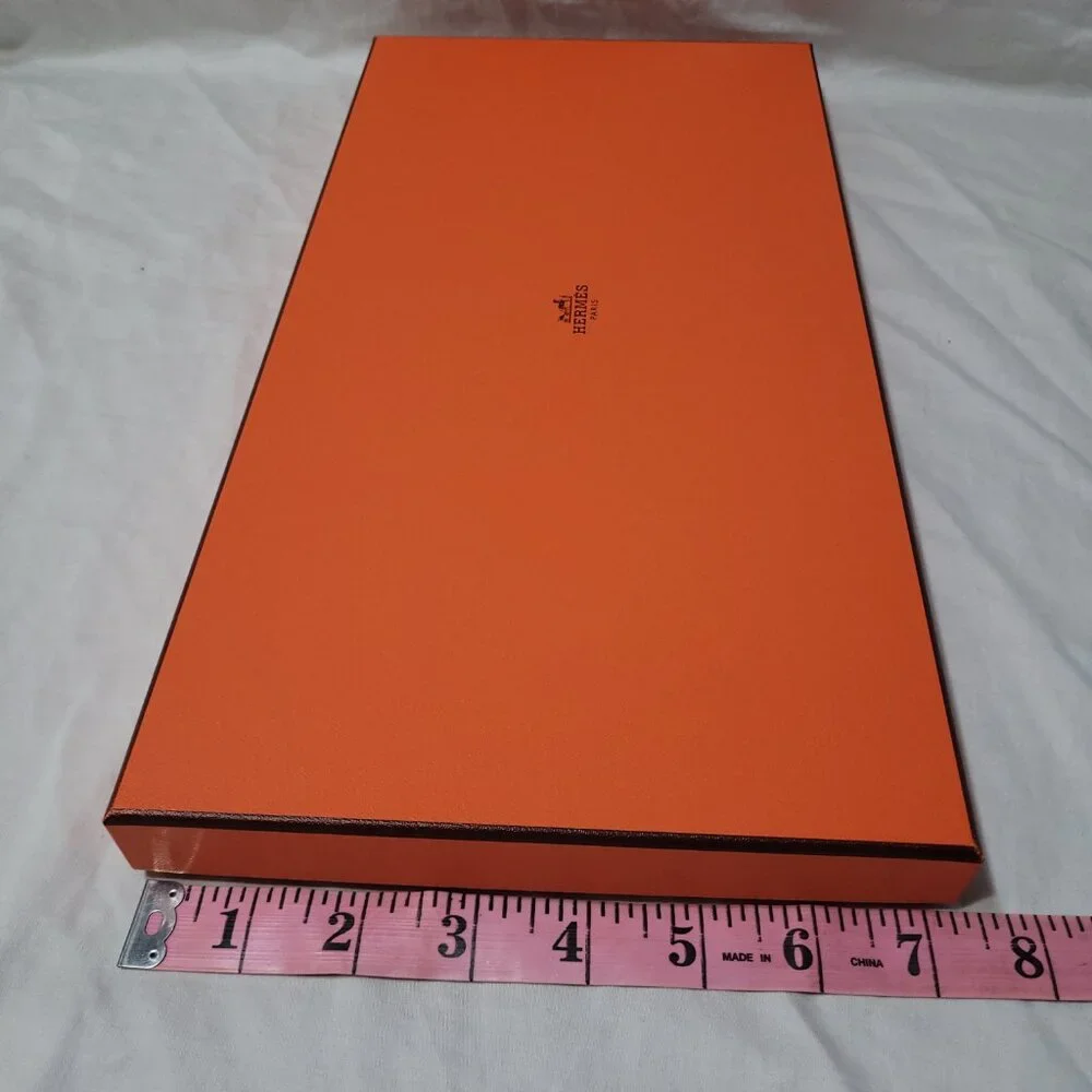 Hermes Gift Box Empty Logo Decorative Storage Organizer 14.25 x 7 x 1 in